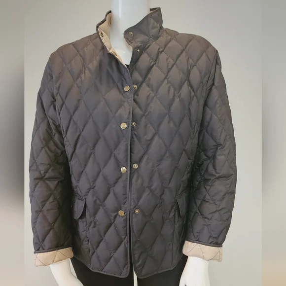Eddie Bauer Jackets Coats Xxl Eddie Bauer Navy Tan Quilted